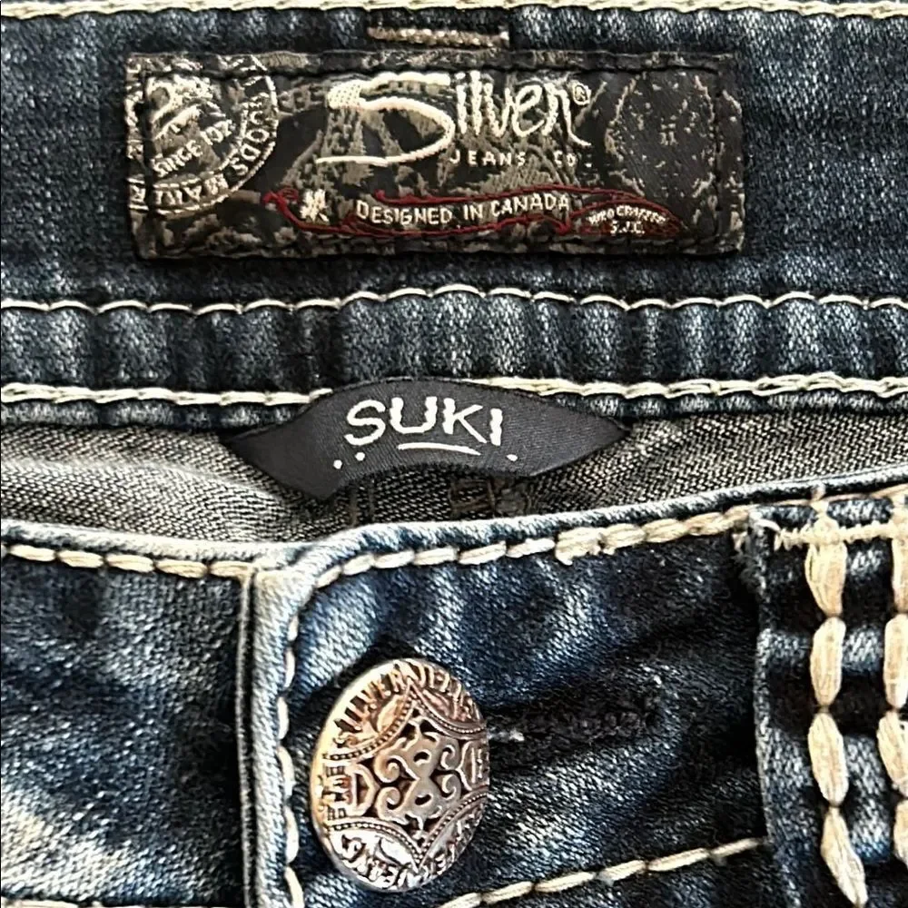 Silver Suki Mid Capris - Picture 4 of 10